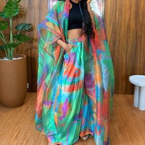 Whimsical Sheer Organza Kimono - One Size - Brand New